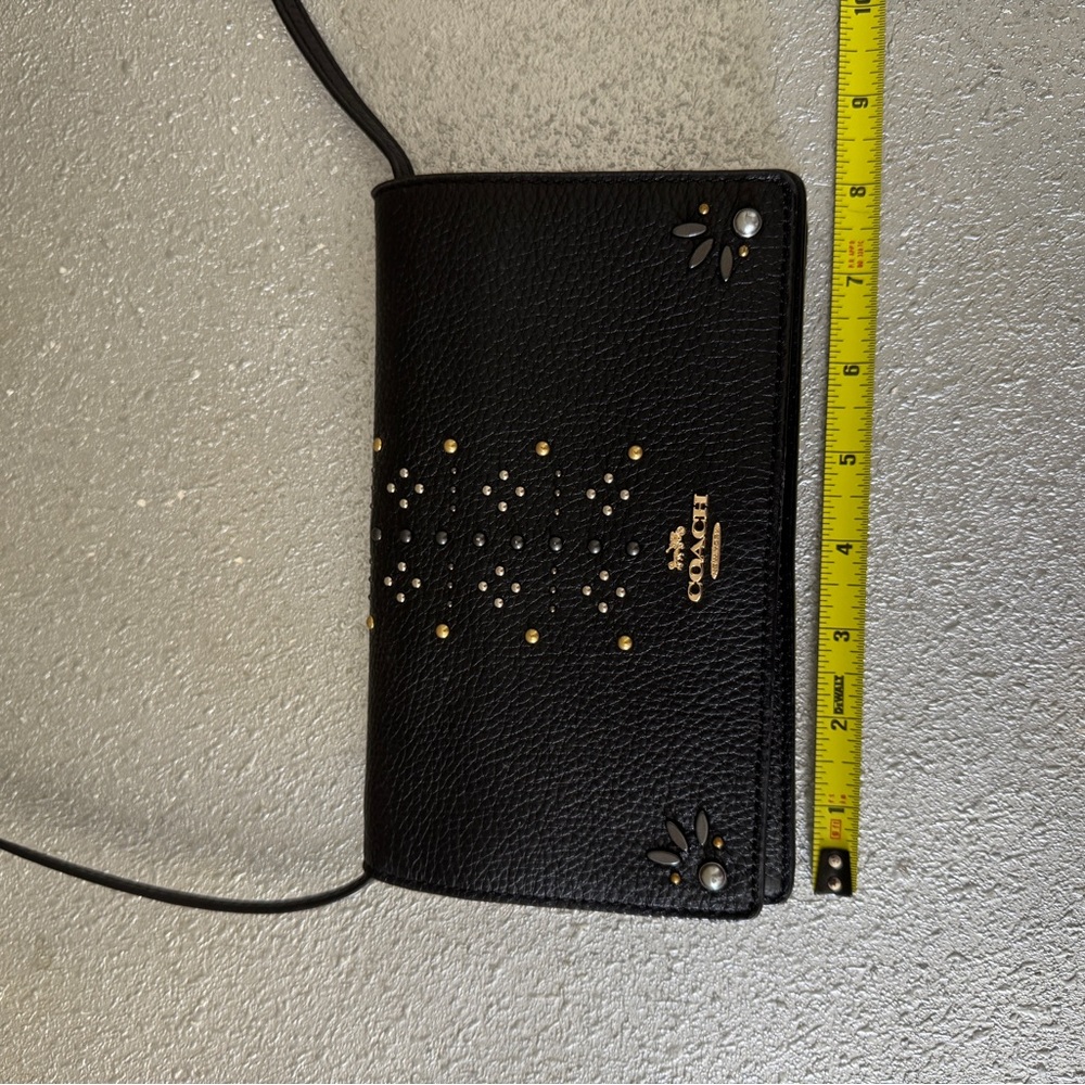 Coach Black Crossbody Bag with Gold Accents - Picture 6 of 6